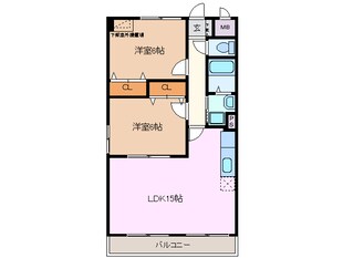 追分駅 徒歩10分 2階の物件間取画像